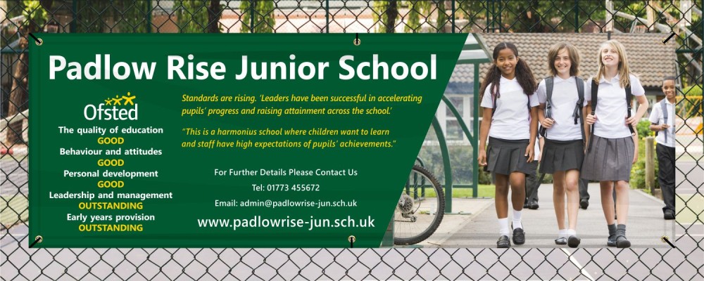 School Banner for Ofsted Inspection - Full Colour Layout 5