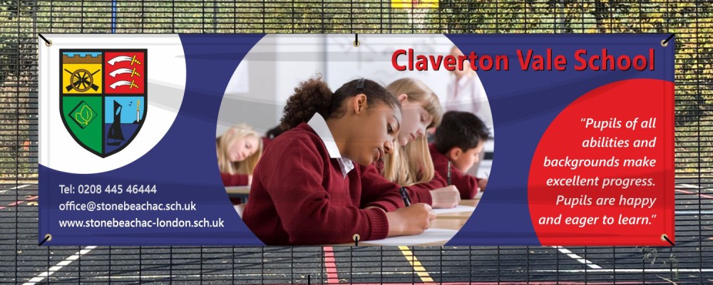 School Banner for Ofsted Inspection - Full Colour Layout 5