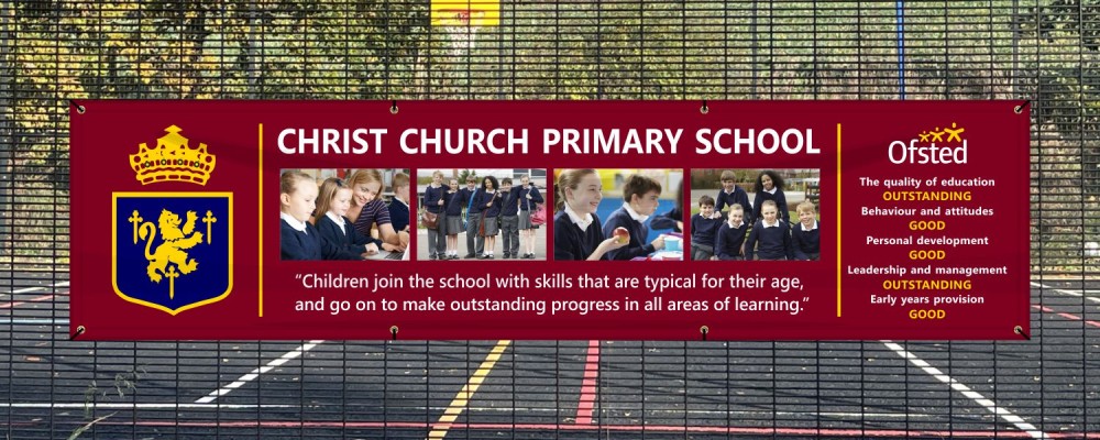Ofsted Style School Banner - Full Colour Layout 2