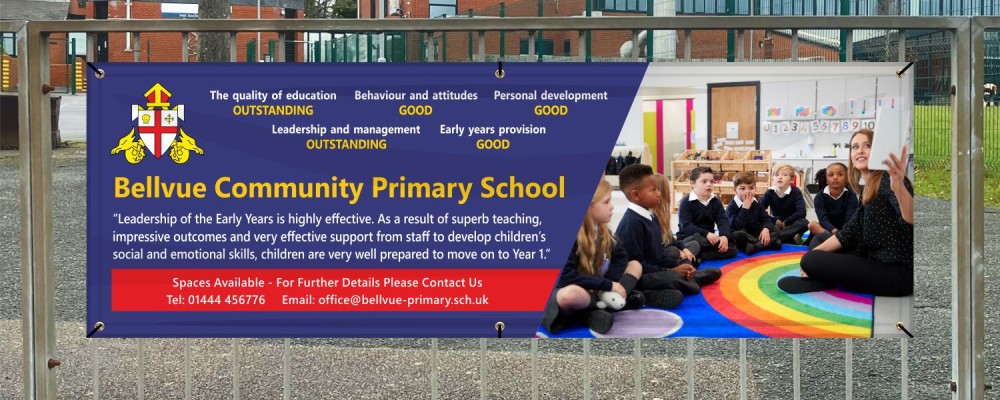 School Banner for Ofsted Inspection - Full Colour Layout 5