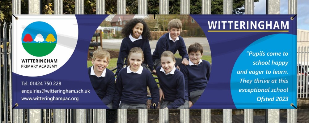 School Banner for Ofsted Inspection - Full Colour Layout 5